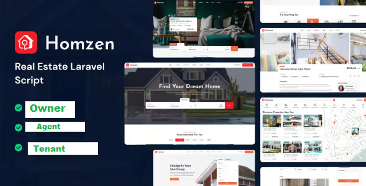 Homzen - Complete Real Estate Agency Portal Multilingual